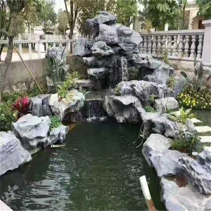 三水庭院假山鱼池图片